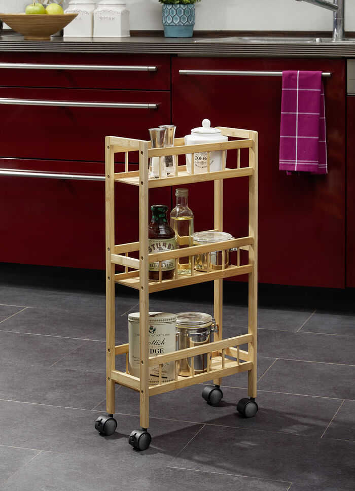 huishoudtrolley van bamboe 