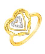 Hart-damesring met diamanten 