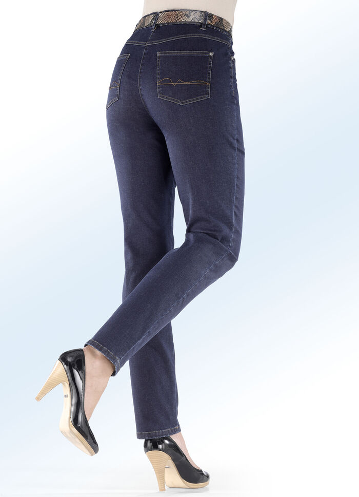 Super comfortabele powerstretch jeans DONKERBLAUW
