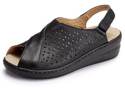 Gemini sandaal van luchtig geperforeerd rundnappaleer 