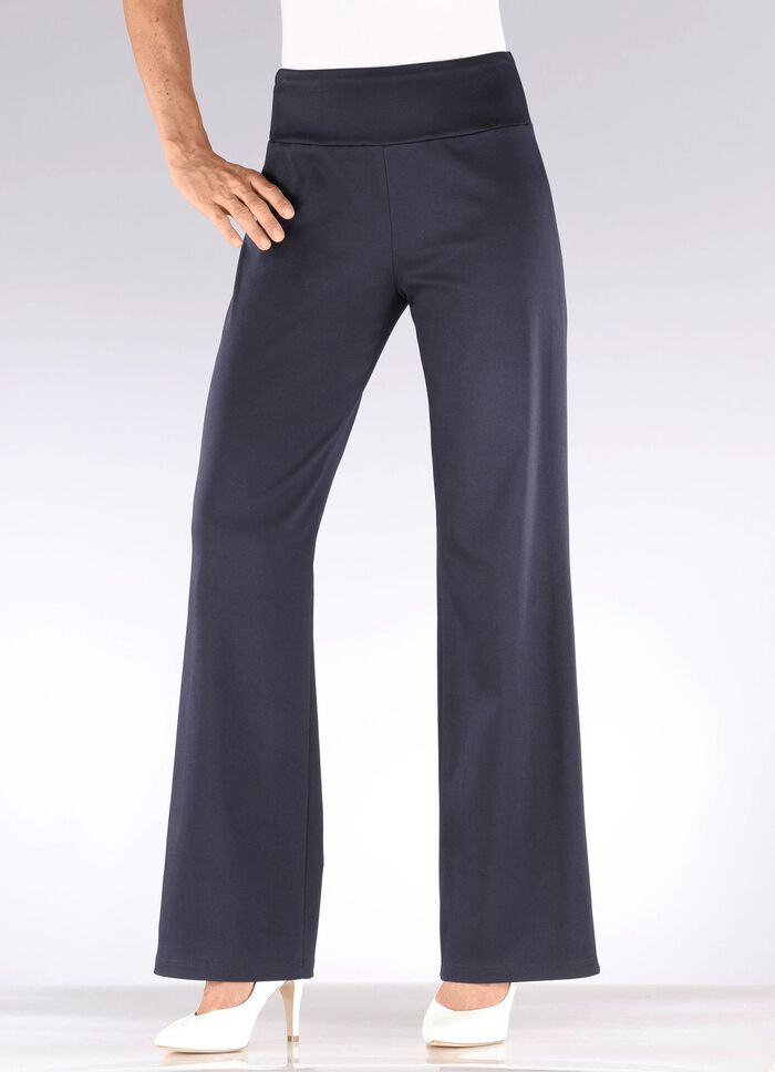 Soft stretchbroek in modieuze wijde pasvorm 