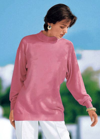 Fijn gebreide trui met scheerwol 