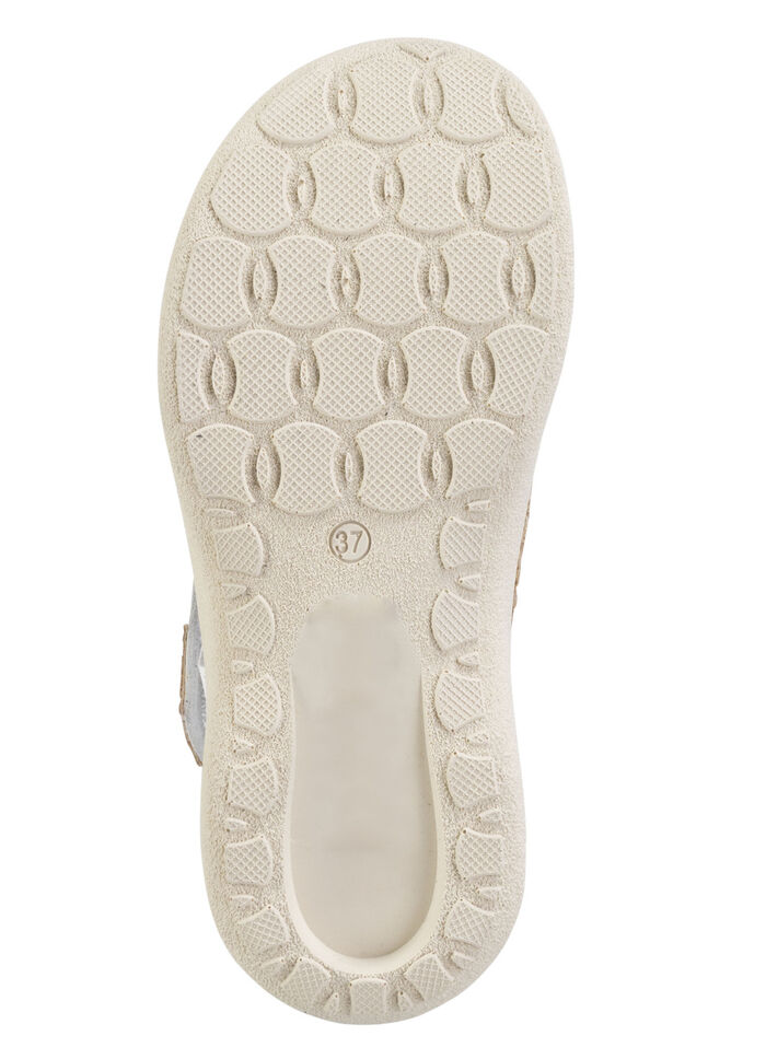 Sandaal met beugelband en kurkgarnituur WIT