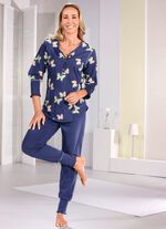 Pyjama met gebogen manchetten 