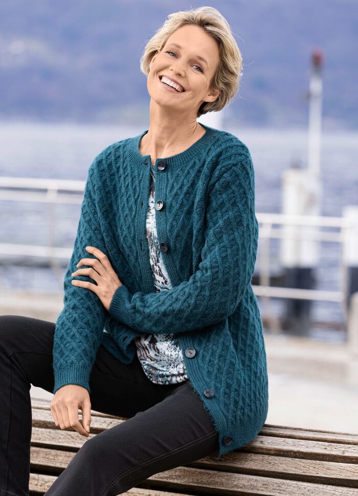 Cardigan met diamantstructuur 