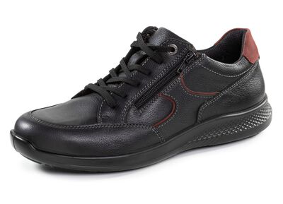 Veterschoen van nappaleer met nubuckleren details 