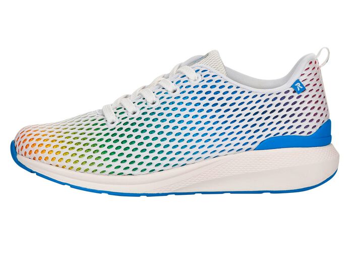 Rieker sneakers met regenboog kleurverloop WIT-MULTICOLOR