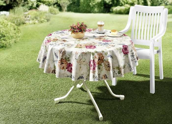 Tafelzeilset met bloemenmotieven 