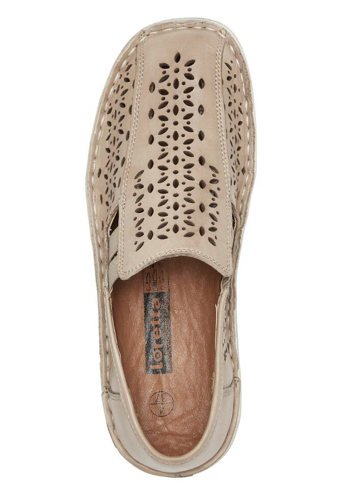 ELENA EDEN pantoffels van schaduwrijk nappaleer BEIGE