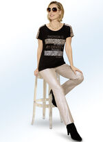 Broek met een uitstekende glanzende look 