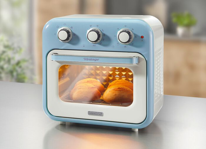 Ariete 2-in-1 heteluchtoven in vintage design 