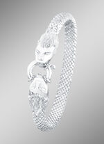 Zilveren armband met leeuwenkoppen