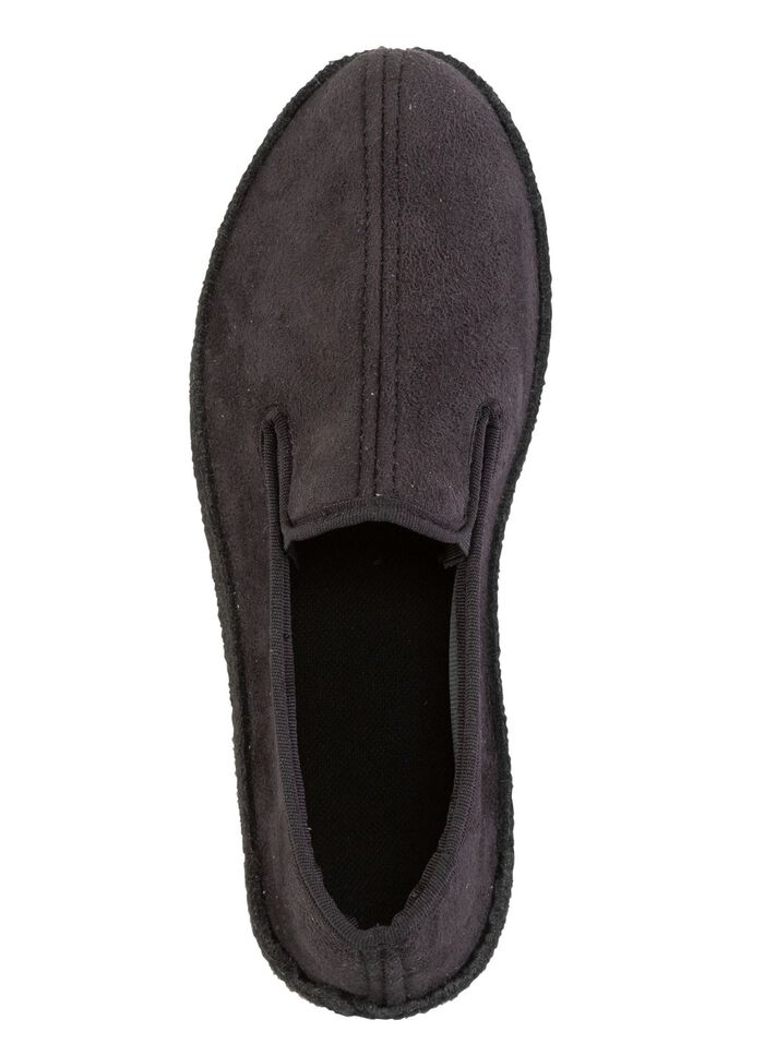 Slippers gemaakt van velours materiaal ZWART