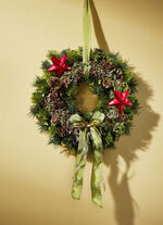 Wandkrans met 2 rode sterren 