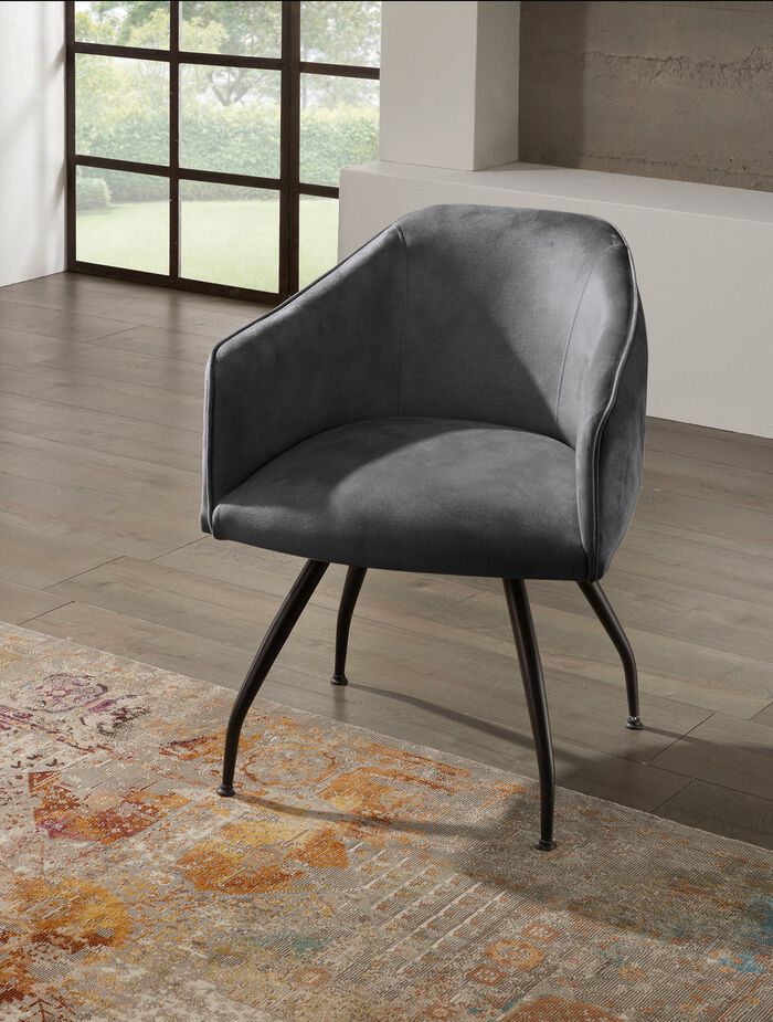 Comfortabele stoelen in een set van 2 ANTRACIET