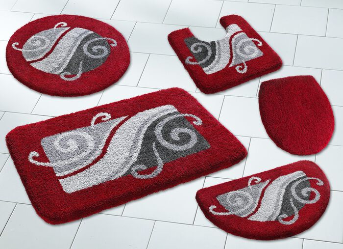 Badkamerset met 20 mm poolhoogte van Grund ROOD-GRIJS