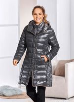 Korte jas met zijstiksels in de lengte 