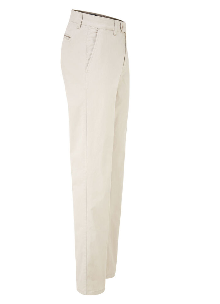 Comfortabele broek met elastische tailleband in 3 kleuren BEIGE