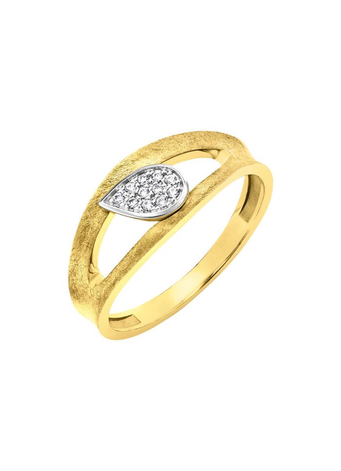 Verfijnde damesring met 11 diamanten 