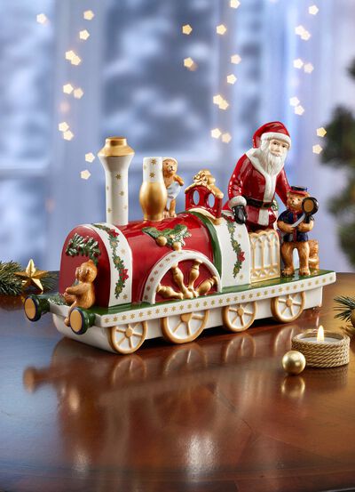 Porseleinen locomotief van Villeroy & Boch 