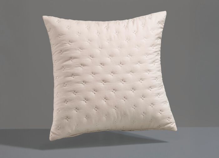 Bedsprei met quilt en lintrand BEIGE