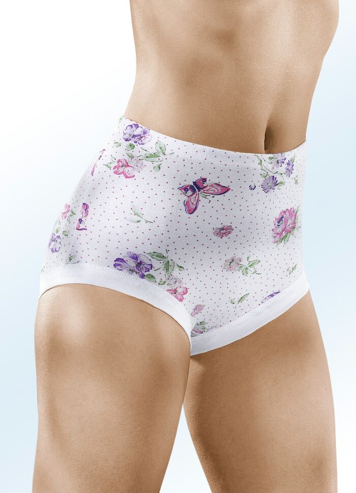 Set van vijf slips met vervangbaar elastiek in de band 