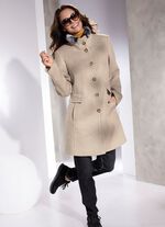 Korte jas in 2 kleuren ZAND-ECRU