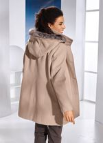 Jas met afneembare kubusbontafwerking KURK