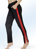 Tweepak slaap- en vrijetijdsbroeken met tweewegrits 1X ZWART, 1X GRIJS GEMÊLEERD