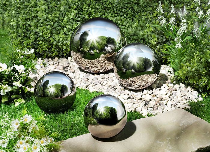 Ballen van roestvrij staal, set van 4 
