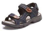 Rieker, klassieke heren trekkingsandalen, gemaakt van leer 