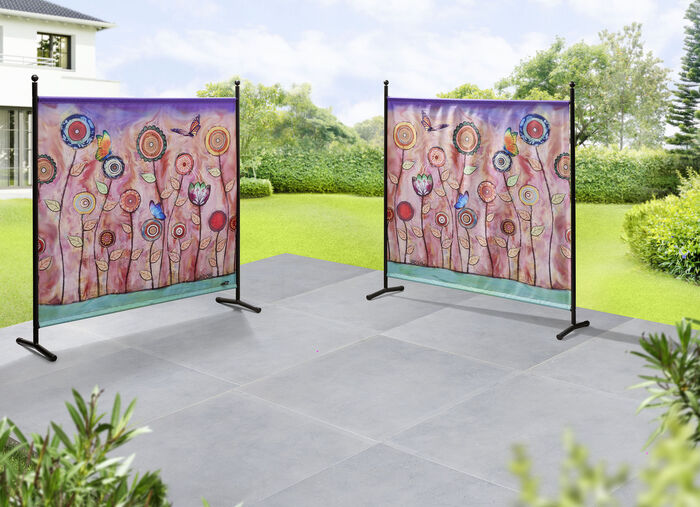 Scheidingswand met origineel bloemenmotief BUNT