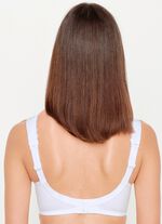 Susa-beha met kanten afwerking WIT