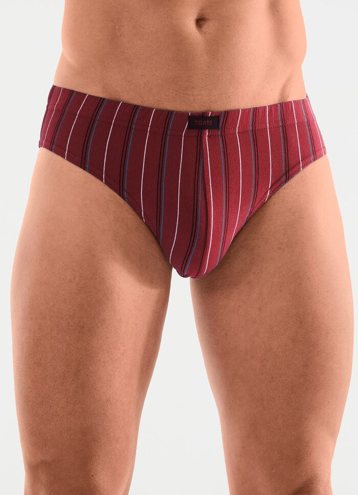 Set van zes slips met een gestreept dessin 