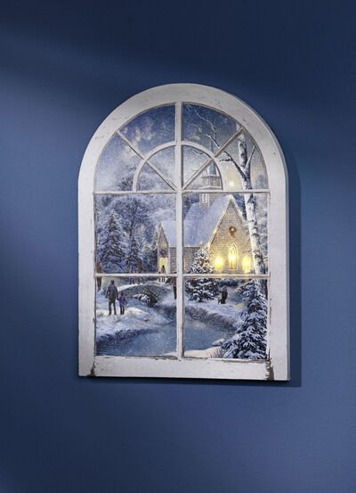 LED-foto op houten frame 