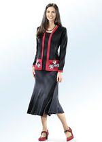 Plooirok met 8 plooien ZWART