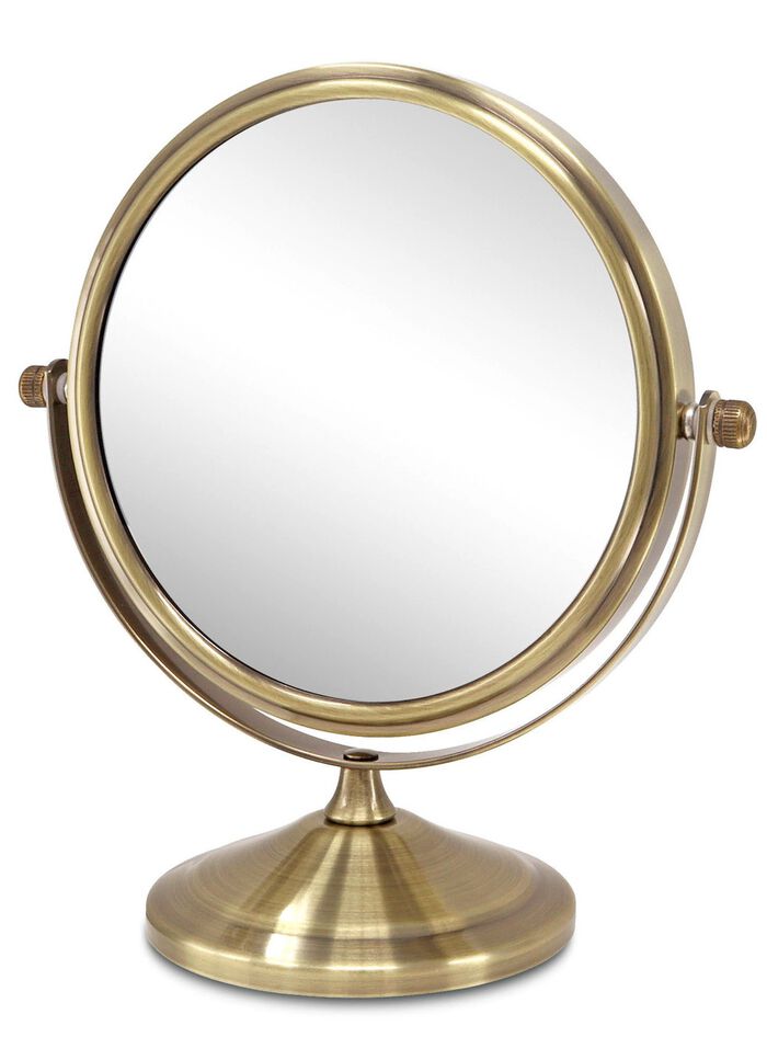 Cosmetische spiegel met stevige metalen behuizing GOLD