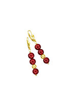 Oorbellen, echte granaat 