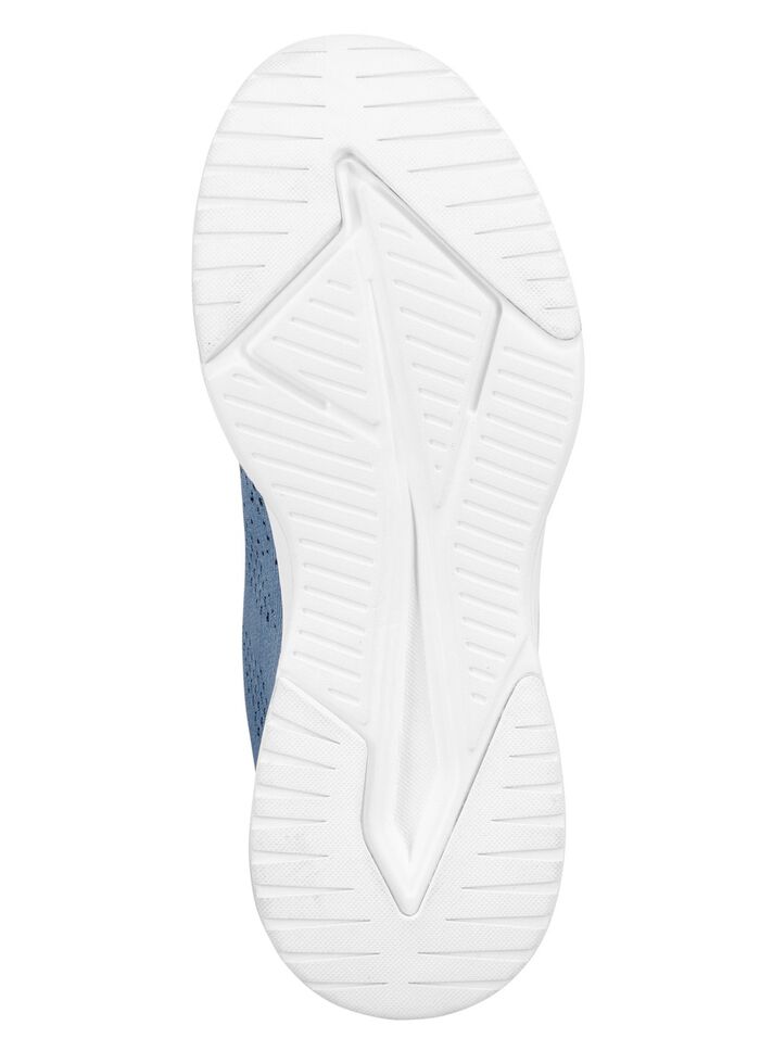 Sneakers met veters van effectief gestructureerd textielmateriaal JEANSBLAUW