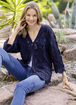 Cardigan met opvallende haaklook 