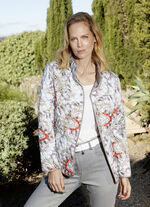 Omkeerbaar jack met grafisch doorgestikt patroon 