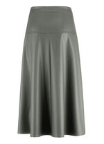 Rok in lichte plaatvorm OLIJFGROEN