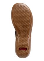 Rieker muiltjes met subtiel reli&euml;f en metalen decoratie 