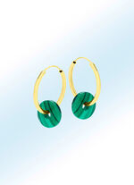 Chique oorringen met echt malachiet