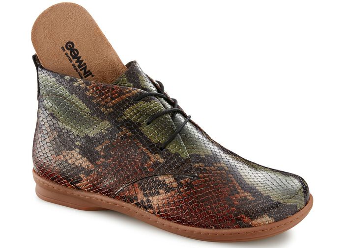 Gemini veterlaarzen gemaakt van hoogwaardig leer BRUIN-GROEN