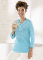 Trui met structuurpatroon AQUA