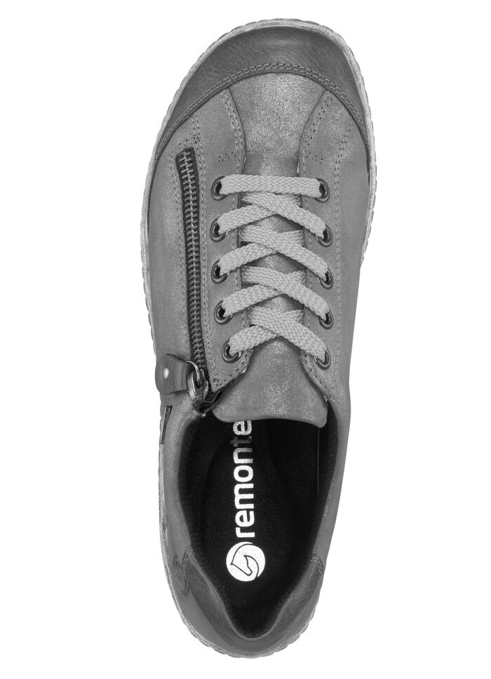 Remonte, comfortabele damessneakers, breedte G, met uitneembaar voetbed GRIJS