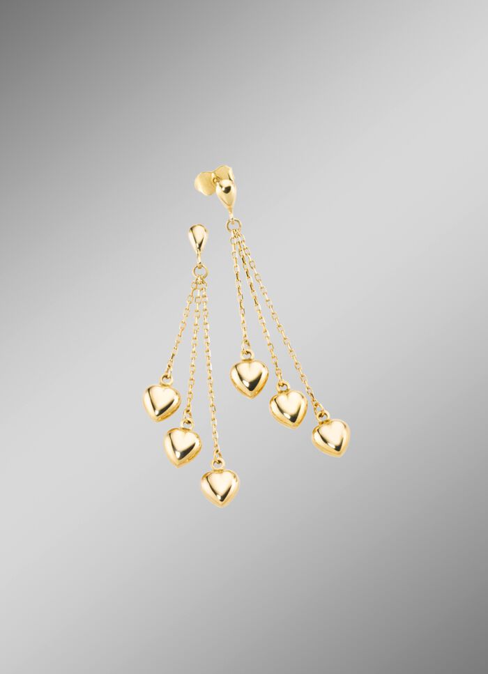 Lieve gouden hartvormige oorknopjes 