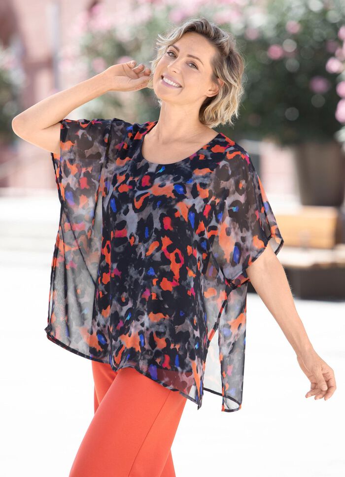 Dubbellaags overhemd met chiffon-sprei 