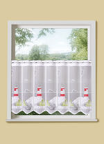 Korte jaloezieën met vuurtorenmotieven 